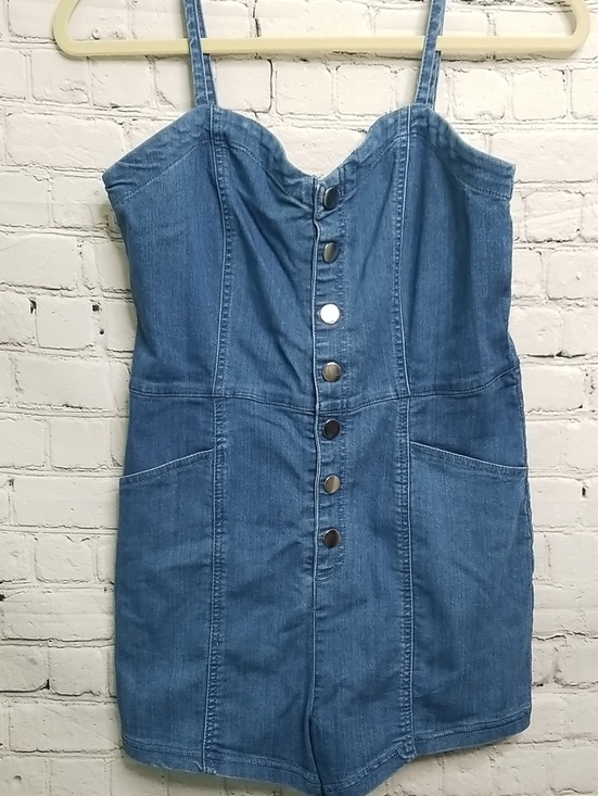 iris Pants - IRIS womens romper size Medium sweetheart neckline pull-on EUC